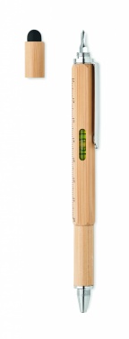 Logotrade promotional item image of: Spirit level pen in bamboo